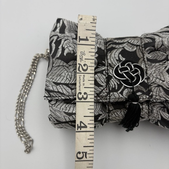 White House Black Market Silver and Black Clutch - Picture 5 of 9